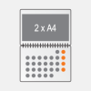 Dvojni 2 x A4 (297x210mm), odprti A3 (297x420mm)