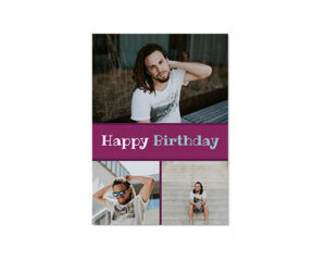 Purple Collage-Portretna voščilnica