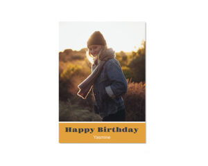 Yellow Collage-Portretna voščilnica