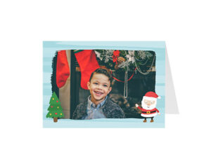 Fun Santa Holiday-Panoramska zgibana voščilnica