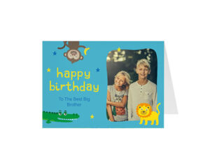 Animals-Panoramska zgibana voščilnica