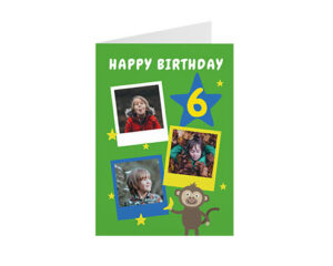 Monkey-Portretna zgibana voščilnica